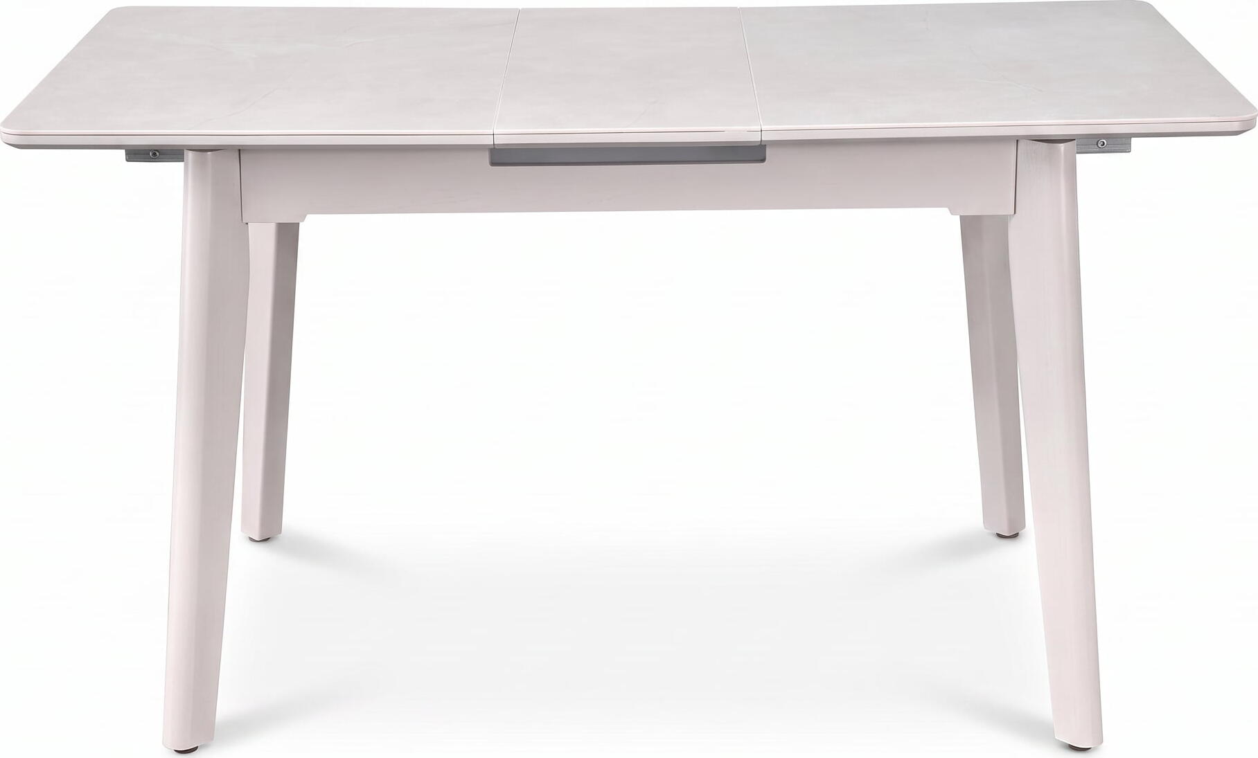 Interdepo Osten Extendable Dining Table, MDF Tabletop, Solid Rubberwood Legs, 120x80 cm (Extends to 140 cm), Elegant Design