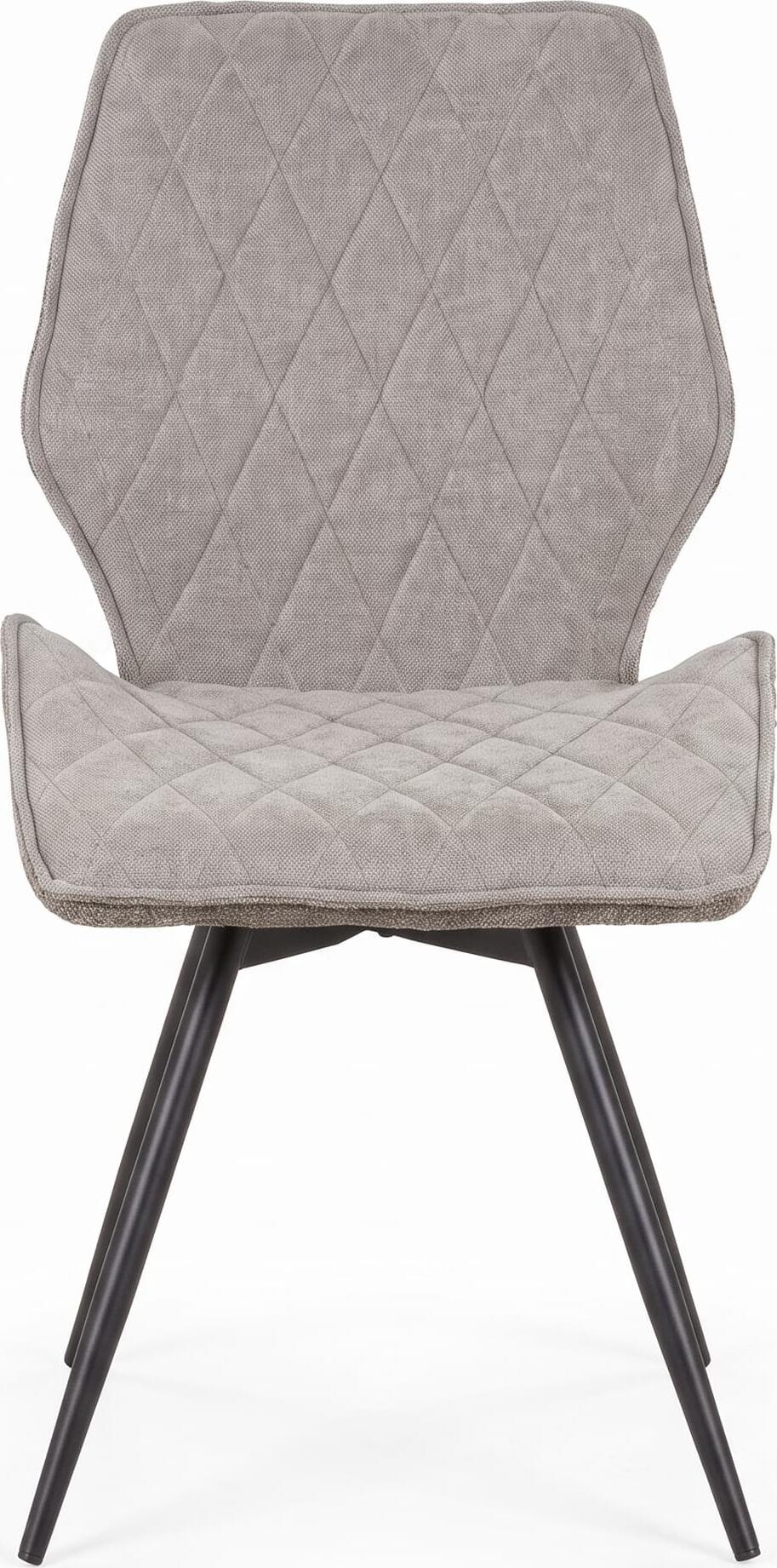 Scaun Dining Modern Interdepo Alice, Cusaturi Elegante in Forma de Diamant, Tapiterie Moale Anatomica, Cadru Metalic, 500x610x890 mm