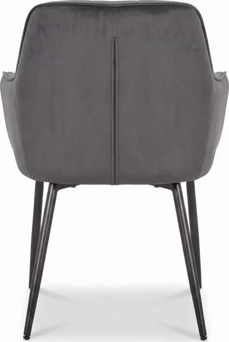 Interdepo Bel New Modern Armchair Kitchen Chair with Soft Velvet Upholstery, Metal Legs, Ergonomic Backrest and Armrests, 580x630x860 mm