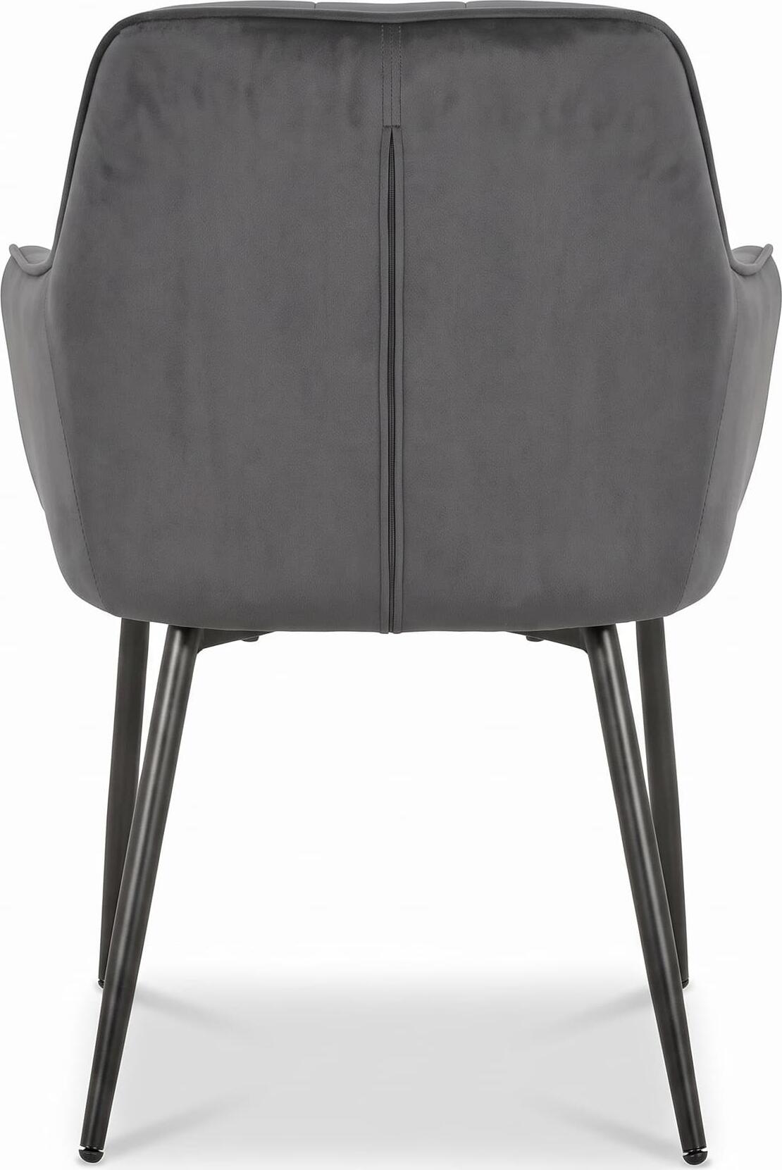 Scaun Bel New Interdepo Modern pentru Bucatarie sau Su living, Tapiterie din Catifea Moale, Picioare din Metal, Spatar Ergonomic, 580x630x860 mm