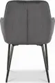 Interdepo Bel New Modern Armchair Kitchen Chair with Soft Velvet Upholstery, Metal Legs, Ergonomic Backrest and Armrests, 580x630x860 mm