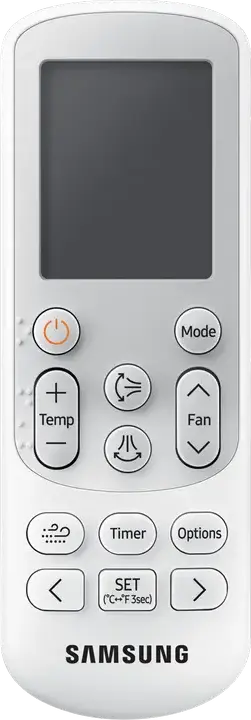 Telecomanda Wireless Samsung AR-EH03E pentru Aparat de Aer Conditionat, Albă, cu Ecran LCD și Timer