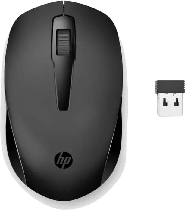 HP 150 Wireless Mouse, Optical Sensor 1600 dpi, Bluetooth and RF USB Connectivity, Ambidextrous, 3 Buttons, Black
