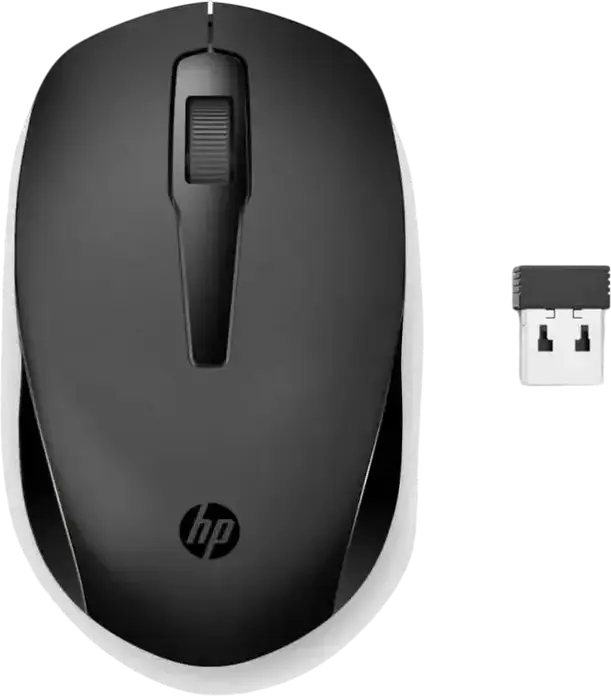 HP 150 Wireless Mouse, Optical Sensor 1600 dpi, Bluetooth and RF USB Connectivity, Ambidextrous, 3 Buttons, Black