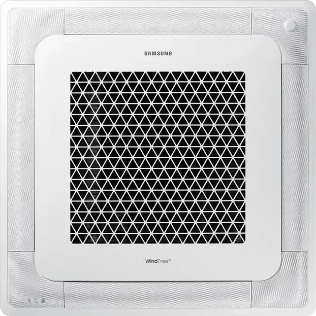 Samsung AC140RN4DKG WindFree Ceiling Cassette Indoor Air Conditioning Unit, 4-Way, Cooling 15.5kW, Heating 18kW, R-32 Refrigerant, White