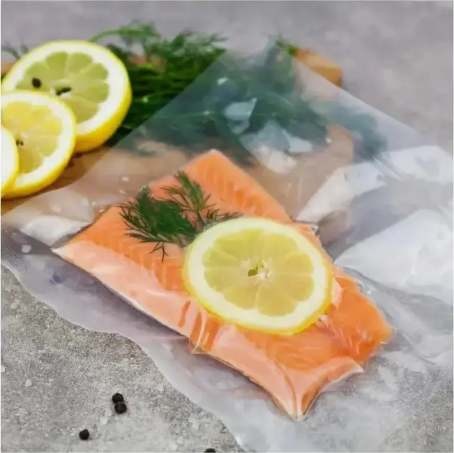 Transgourmet Quality Vacuum Bags for Food, PA/PE Material, Smooth Texture, Transparent, 25x35 cm, Set of 50 pieces