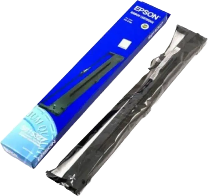 Epson C13S015327BA SIDM Black Ribbon Cartridge for FX-2190 Dot Matrix Printer, 9-pin, 12 Million Characters, 1 pc