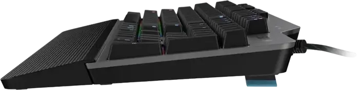 Lenovo Legion K500 RGB Mechanical Gaming Keyboard, Red Switches, Wired USB, Full-sized, Detachable Palm Rest, Programmable Keys, Black