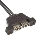 ASRock DeskMini 2x USB 2.0 Internal Cable with Mounting Bracket, 9-pin Header to 2x Type-A Female Ports, Black, 5rb000010020 for ASRock DeskMini Mini-STX Chassis