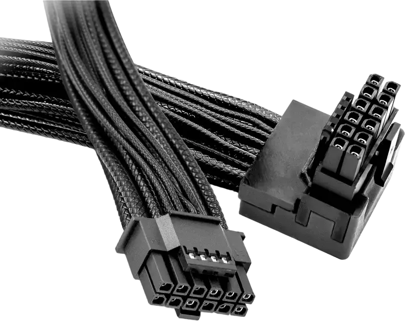 Кабель питания be quiet! BC073 12V-2x6 / 12VHPWR PCI Express, 600 Вт, угол 90 градусов, 700 мм, в индивидуальной оплетке, черный, для Dark Power 13, Straight Power 12, Pure Power 12 M