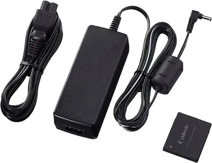 Canon ACK-900 AC Adapter Kit for Ixus II, Ixus IIs, Ixus i, Ixus 700, Ixus 750, PowerShot SD100, SD110, SD500, SD550, Set of 3 with DR-60 Coupler, Black