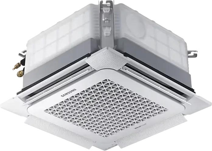 Samsung AC035RNNDKG CAC Mini 4-Way WindFree Cassette Air Conditioner, 4.5 kW Cooling, 4.8 kW Heating, A++ Energy Class, R-32, White