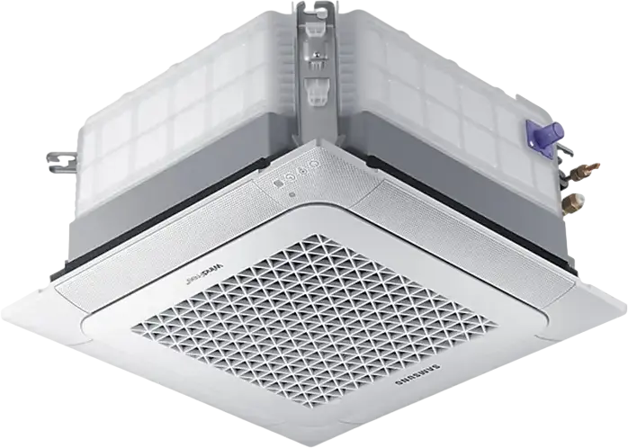 Samsung AC035RNNDKG CAC Mini 4-Way WindFree Cassette Air Conditioner, 4.5 kW Cooling, 4.8 kW Heating, A++ Energy Class, R-32, White