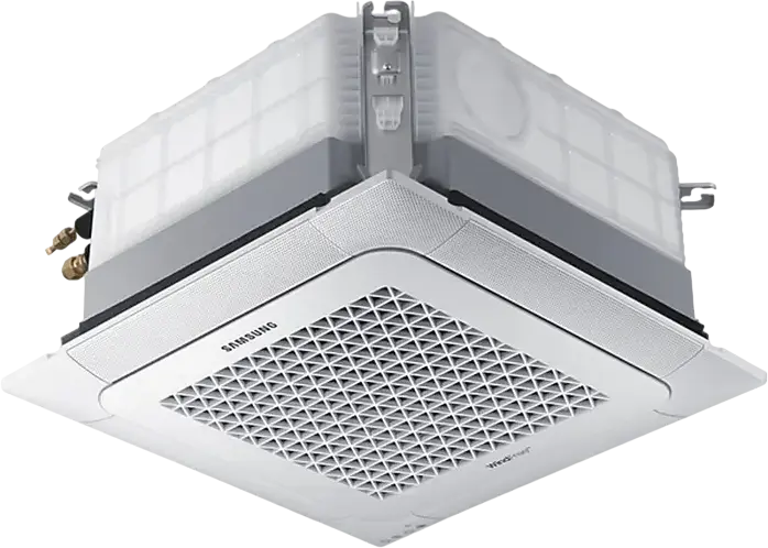 Samsung AC035RNNDKG CAC Mini 4-Way WindFree Cassette Air Conditioner, 4.5 kW Cooling, 4.8 kW Heating, A++ Energy Class, R-32, White