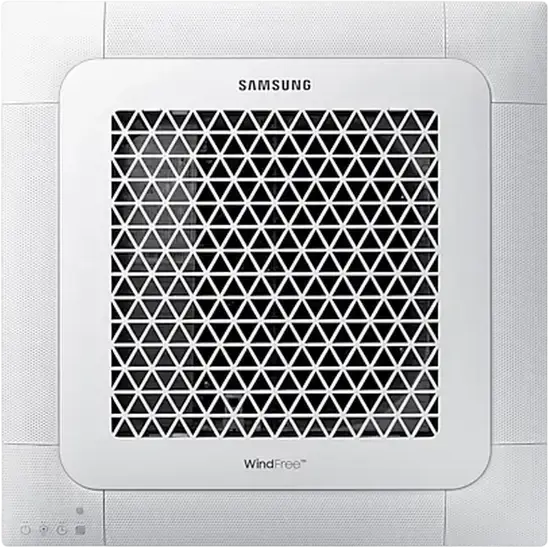 Samsung AC035RNNDKG CAC Mini 4-Way WindFree Cassette Air Conditioner, 4.5 kW Cooling, 4.8 kW Heating, A++ Energy Class, R-32, White