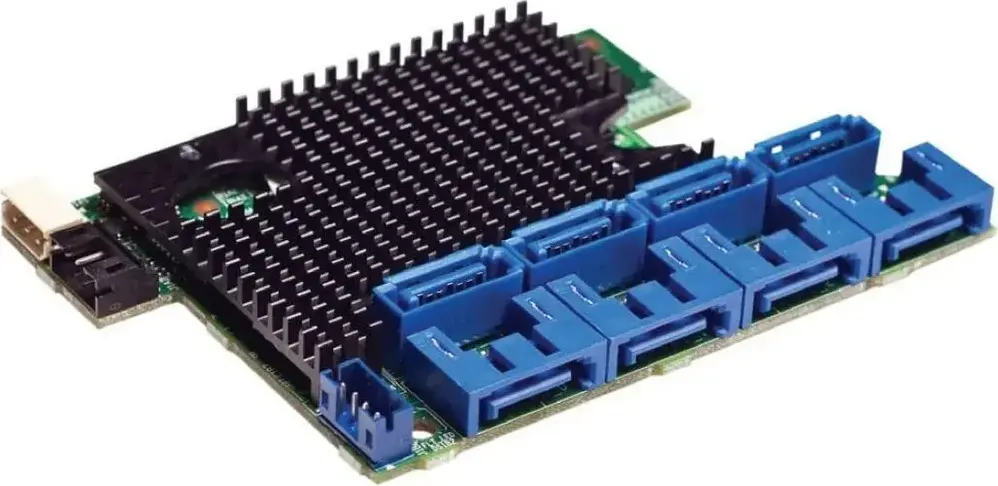 Intel Integrated Server RAID Module AXXRMS2AF080, LSI2008 Processor, 6 Gb/s SAS/SATA, RAID 0 1 5 10 50, 8 Internal Ports, Support for 32 Devices