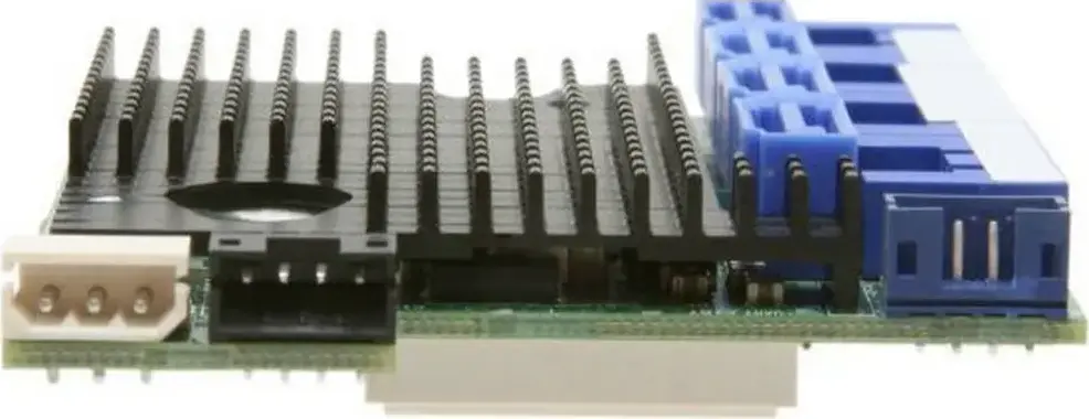 Intel Integrated Server RAID Module AXXRMS2AF080, LSI2008 Processor, 6 Gb/s SAS/SATA, RAID 0 1 5 10 50, 8 Internal Ports, Support for 32 Devices
