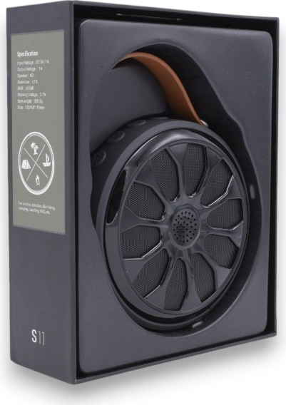 Difuzor Portabil Bluetooth ZEALOT S11, Boxa Wireless Rotunda pentru Exterior cu Curea de Transport, Driver 4cm, S/N >85dB, 120x120x111mm