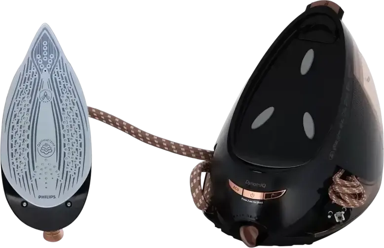 Парогенератор Philips PerfectCare Elite Plus GC9682/80, подошва T-ionicGlide, OptimalTEMP, датчик DynamiQ, резервуар 1.8 л, черный с золотом