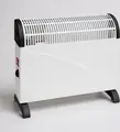 HuaTuo CH-2000A Electric Convector Heater, 2000W, 3 Heat Settings, Adjustable Thermostat, 24h Timer, Overheating Protection, White