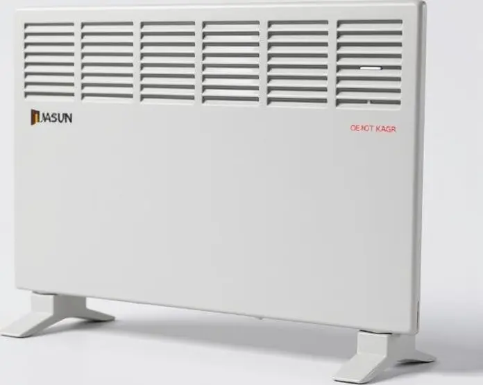 Jasun CH-1920 Electric Fan Heater, 2000W, 220V, White, Compact Portable Free-Standing Heater with Adjustable Thermostat and Overheat Protection