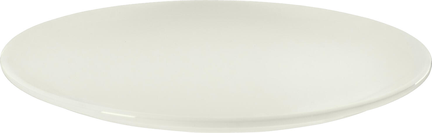 Set de 6 farfurii plate din porțelan VEGA Opus, culoarea fildeș, diametru 24 cm, rezistente la zgârieturi și tăieturi, sigure pentru mașina de spălat vase și cuptor cu microunde