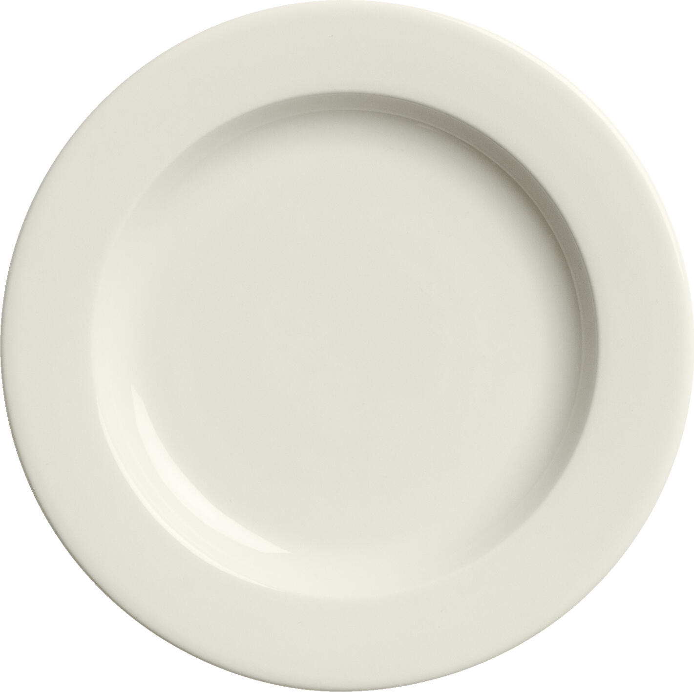 VEGA Plate Opus flat with flag, Ivory Porcelain, 15 cm Diameter, Cut- and Scratch-Resistant, Dishwasher and Microwave Safe, Set of 6