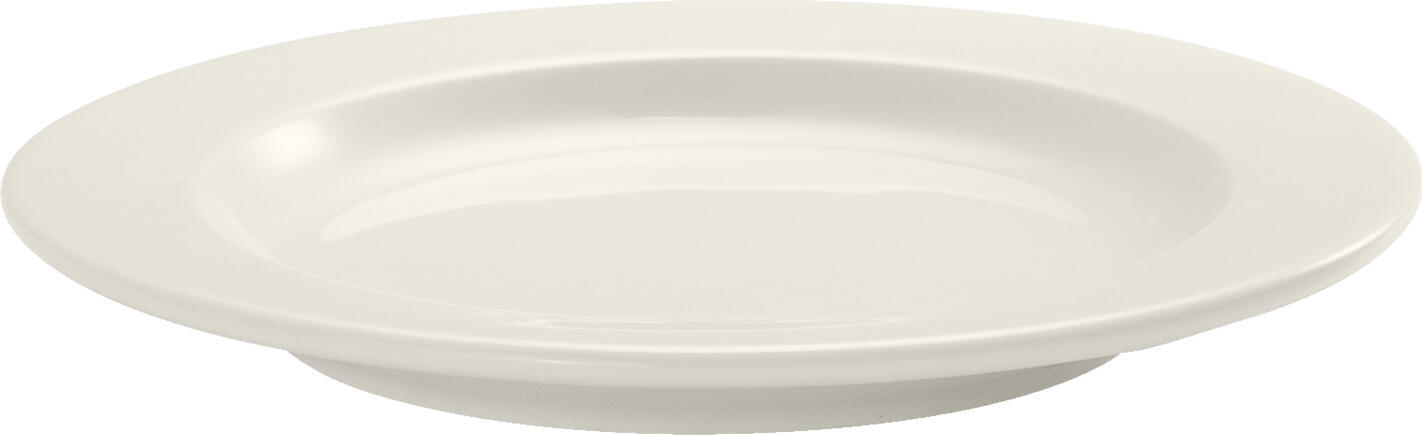 VEGA Plate Opus flat with flag, Ivory Porcelain, 15 cm Diameter, Cut- and Scratch-Resistant, Dishwasher and Microwave Safe, Set of 6