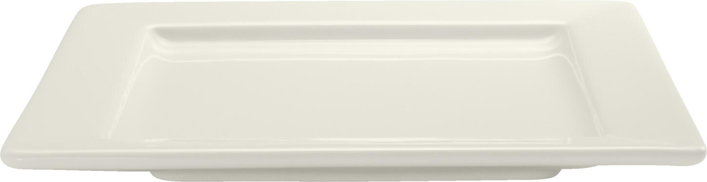 LUSINI Opus Flat Square Plate, High-Quality Durable Porcelain, Ivory, 21 x 21 x 2.2 cm, Scratch Resistant, Dishwasher and Microwave Safe, Set of 6