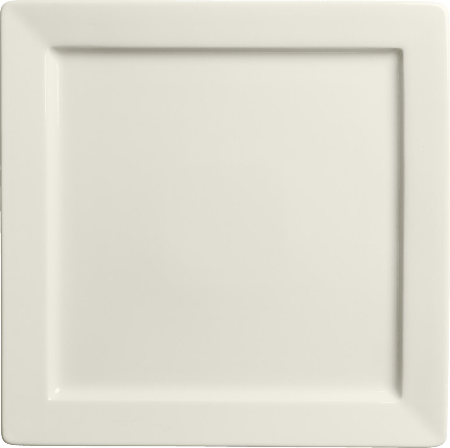 Farfurii Patrate din Porțelan VEGA Opus, Coala de Fildeș, 27x27x2.2 cm, Rezistente la Lavabila si Microunde, Set de 6 piese
