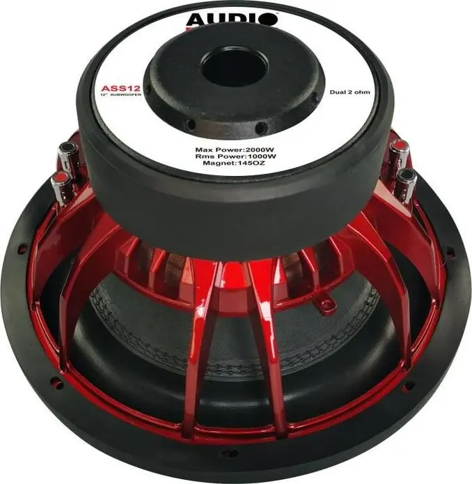 Автомобильный SPL сабвуфер Audio System Italy ASS-12 12 дюймов 320 мм Dual 2 Ом 1000 Вт RMS 2000 Вт Max с голосовой катушкой 75 мм