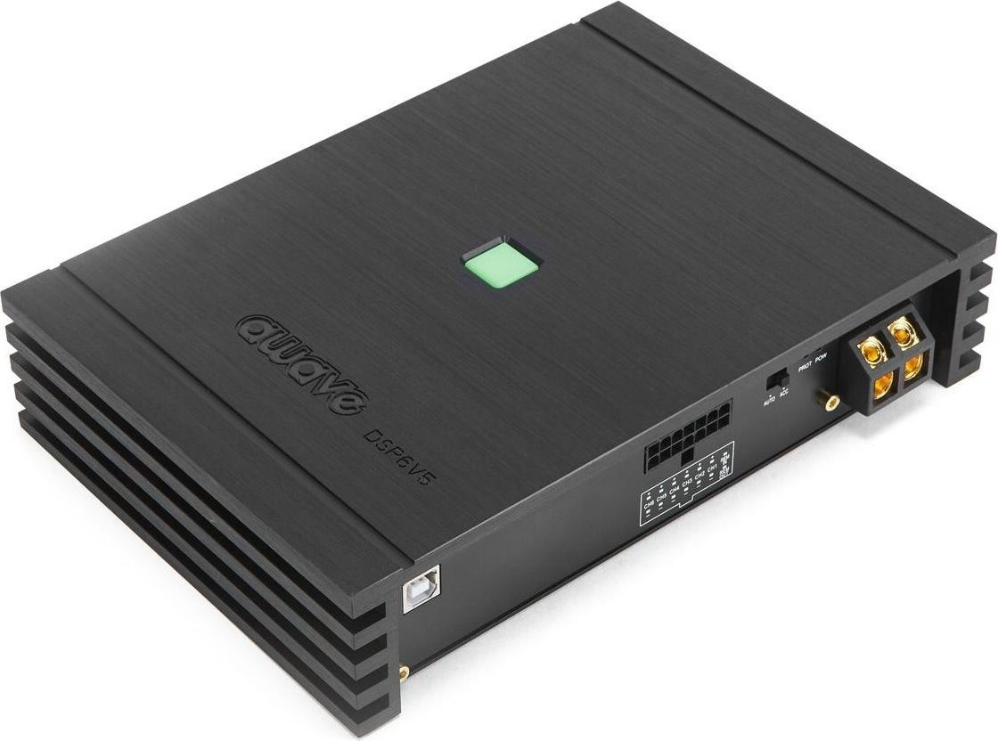 AWAVE DSP-6V5 6-Channel Class D Amplifier with 8-Channel DSP, 6x90W RMS, 31-Band Parametric EQ, Bluetooth 5.0 aptX HD, Optical/Coaxial/OTG Inputs