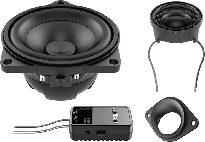 Kit Difuzoare Componente Audison APBMW K4M pentru BMW and MINI, Woofer 100mm, Tweeter 29mm, 50W RMS, Plug & Play, Set de 2 piese