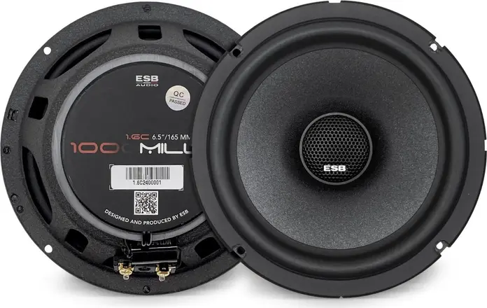 Коаксиальные динамики ESB Mille 1000 1.6C 2-полосные, 165мм 6.5 дюймов, 90Вт RMS 180Вт Peak, шелковый твитер, набор из 2 предметов
