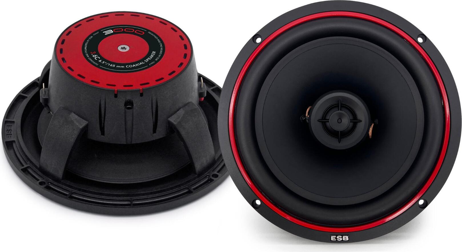 Boxe Coaxiale ESB 3.6C Seria 3000 cu 2 Căi, 165mm 6.5", 80W RMS 160W Peak, 4 Ohm, Set de 2 piese