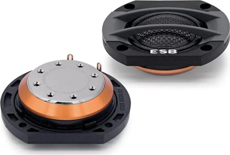 ESB 5.028 Series 5000 High-Frequency Dome Tweeters, Carbon Fiber Reinforced Polymer, 28mm Aluminum Voice Coil, 110W 4 Ohm, Set of 2