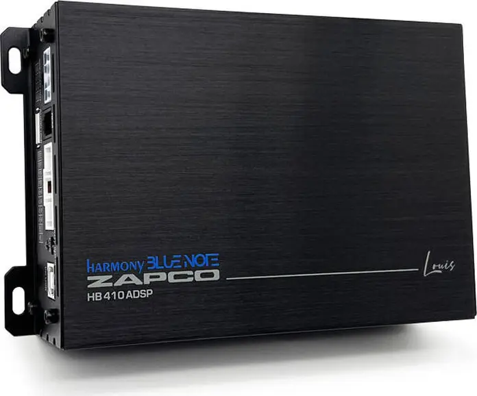 Zapco Harmony Blue Note HB 410 ADSP 10-Channel DSP and 8-Channel Class AB Amplifier, Bluetooth 5.1, USB, 31-Band EQ, Car Audio Processor