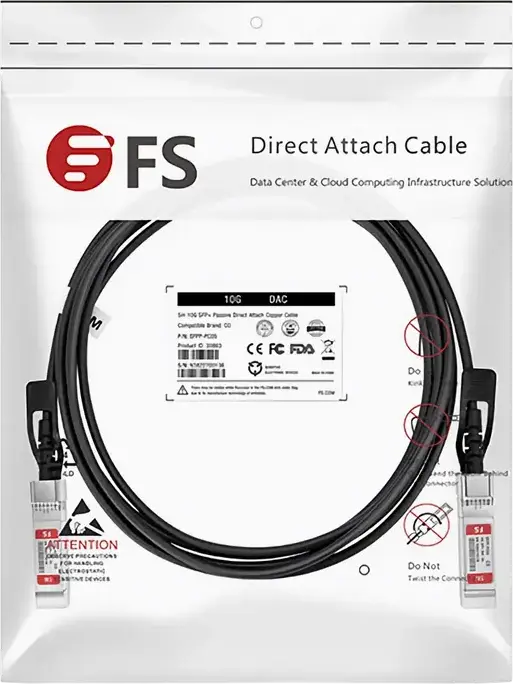 Cablu de atașare directă (DAC) Gigalight GPP-PC192-30D05C SFP+ la SFP+, 10 Gb/s, 0.5 m, Negru