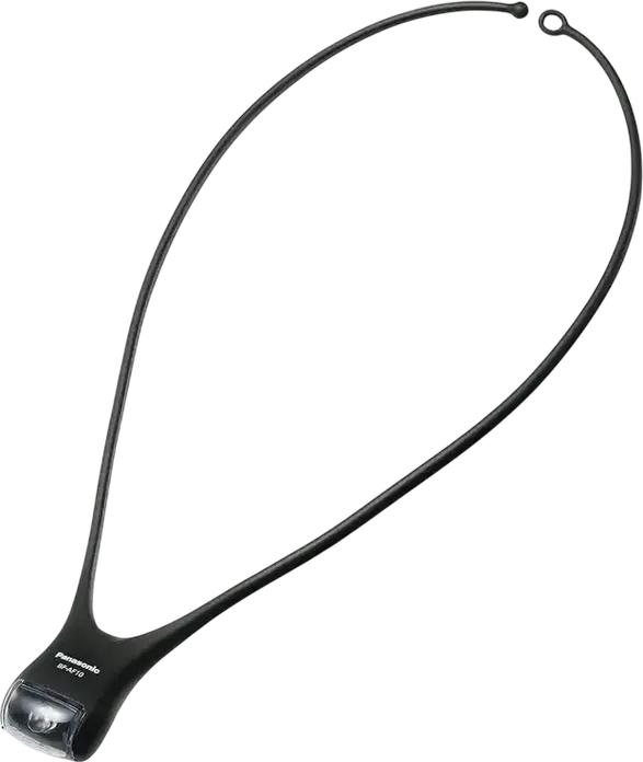 Panasonic BF-AF10 LED Neck Light, Hands-Free Wearable Lamp, 13 lm Brightness, Weatherproof, Black, Includes 2x CR2032 Batteries