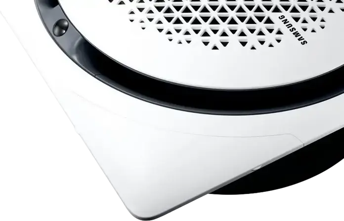 Samsung AC100RN4PKG Ceiling Cassette Air Conditioner Interior Unit, Cooling 10kW, Heating 11.2kW, A++ Energy Class, R-32 Refrigerant, 360 Air Supply, White