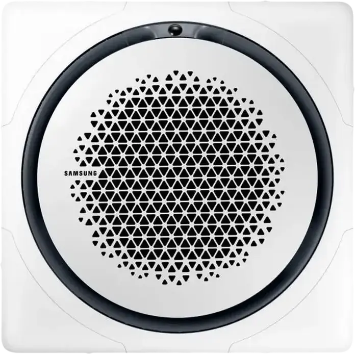 Samsung AC071RN4PKG Inverter Ceiling Cassette Air Conditioner, 360 Cassette, Cooling 7.1kW, Heating 8kW, Energy Class A++, R-32 Refrigerant, White/Black