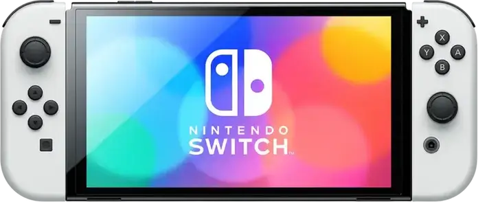Consola de Jocuri Nintendo Switch OLED, Ecran OLED de 7.0 inch, Procesor NVIDIA Custom Tegra, Stocare 64 GB, Albă, cu Dock și Controlere Joy-Con