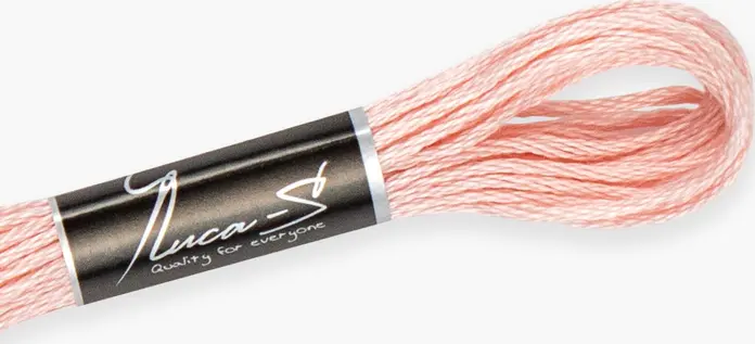 Luca-S Stranded Cotton Embroidery Thread 100% Extra-Long Staple Cotton, 8m, 6 Strands, for Cross Stitch and Canvas Work