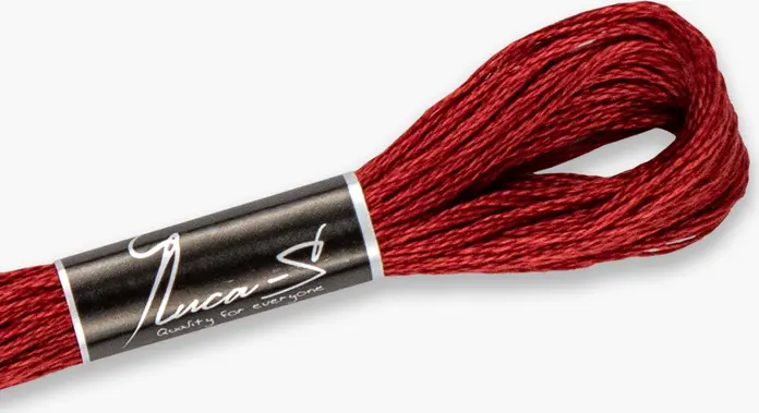 Fir de bumbac Luca-S Stranded Cotton Mouline 100% bumbac egiptean cu fibre lungi 8m 6 fire pentru punct la cruce si broderie
