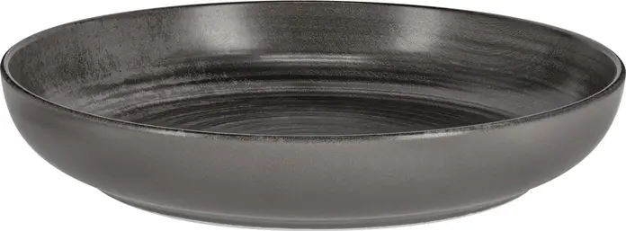 Тарелки глубокие VEGA Plate Etana deep, Набор из 6 предметов из фарфора серого цвета с матовой глазурью, круглые для супа и салата, диаметр 22 см, 700 мл