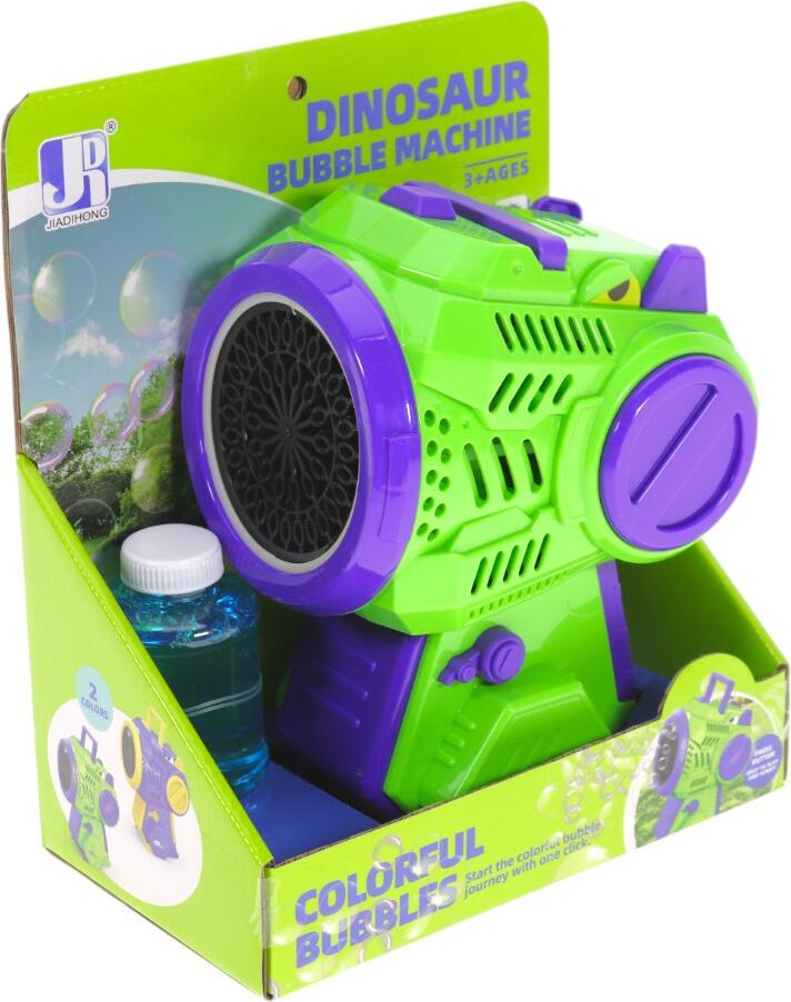 Masina de Bule Set de 2 Piese Jiadihong Dinosaur Bubble Machine P81988 Generator Automat de Bule pentru Copii 3+ Ani