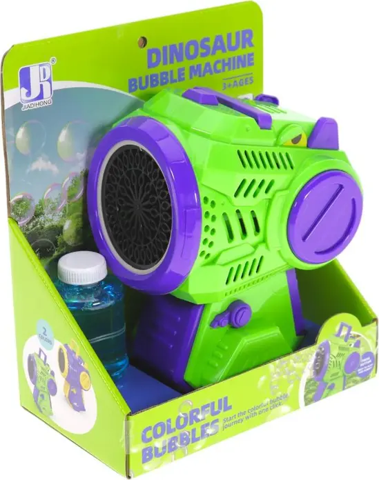 Masina de Bule Set de 2 Piese Jiadihong Dinosaur Bubble Machine P81988 Generator Automat de Bule pentru Copii 3+ Ani