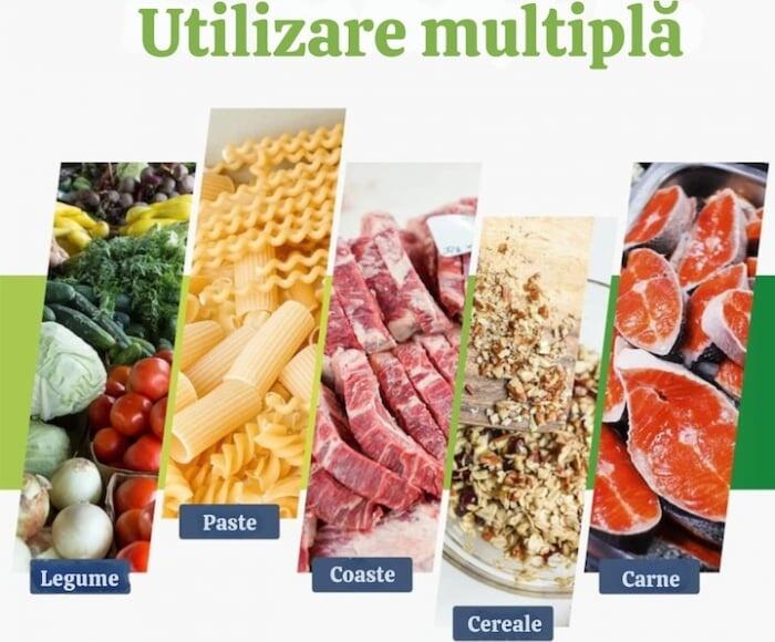 Pungi și role profesionale pentru vidat alimente, material multistrat PA/PE, grosime 90 microni, fără BPA, compatibile cu gătirea Sous Vide și congelare, transparente