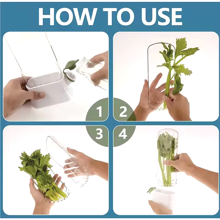 Prepara Herb Savor Pod 2.0, 887ml Airtight Herb Storage Container, White BPA-Free Plastic, 28.7 x 8.1 cm