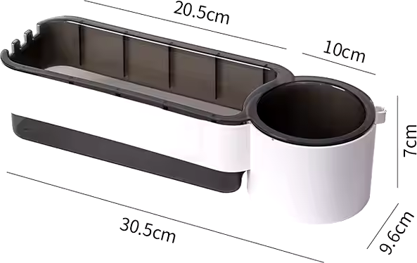 Etajeră de baie din aluminiu pentru perete cu suport spiralat pentru uscător de păr și cupă de depozitare, organizator rezistent la coroziune pentru placă de păr și accesorii, Negru/Argintiu